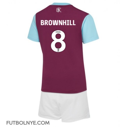 Camiseta Burnley Josh Brownhill #8 Primera Equipación para niños 2024-25 manga corta (+ pantalones cortos)